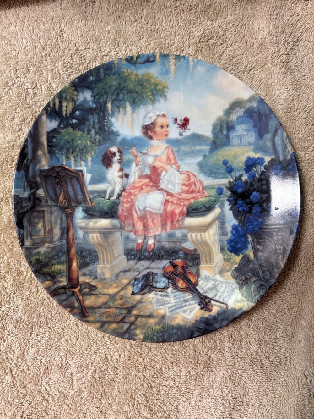 Knowles Limited Edition 'Little Miss Muffet' Collector Plate w/ certificate